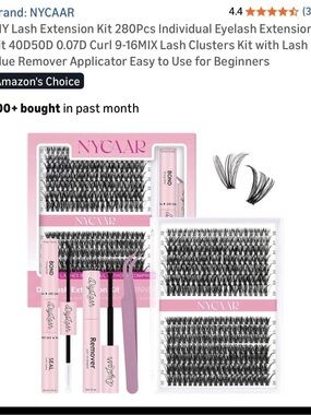 4 packs Black Cluster Lash Extension Kit – Black